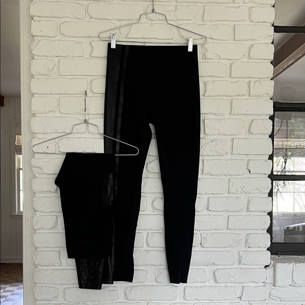 EUC Lot of 2 SPANX Moto Leggings in Black, Size Small